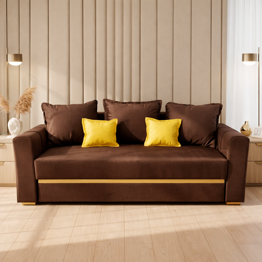 Canapea extensibilă 3 locuri – Rebeca cu tapițerie din stofă