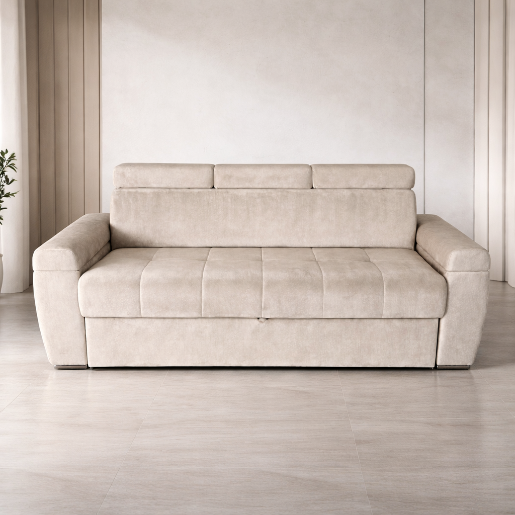 Canapea extensibilă 3 locuri – Elia cu tapițerie din stofă