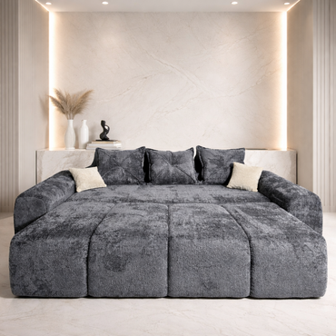 Canapea extensibilă 3 locuri – Atlas cu tapițerie din stofă