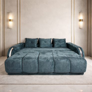 Canapea extensibilă 3 locuri – Laura cu tapițerie din stofă