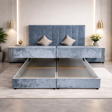 Pat Tapițat - Marco cu Somieră Dublă