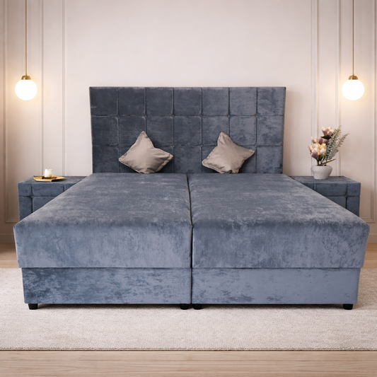 Pat Tapițat - Marco cu Somieră Dublă