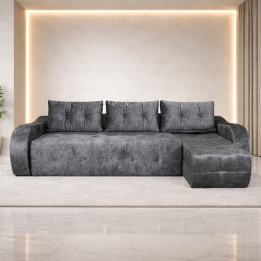 Colțar extensibil 3 locuri – Royale cu tapițerie din stofă