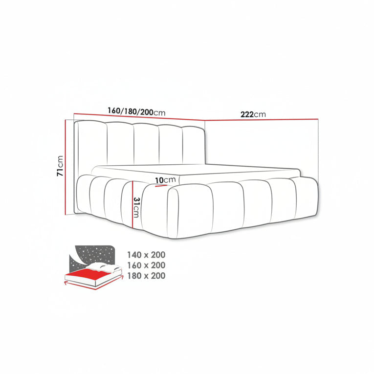 Pat tapițat – Vlad (FARA SALTEA)
