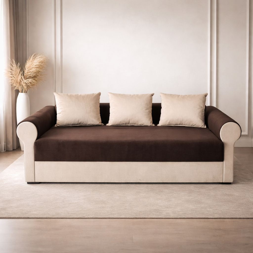 Canapea extensibilă 3 locuri – Ana cu tapițerie din stofă