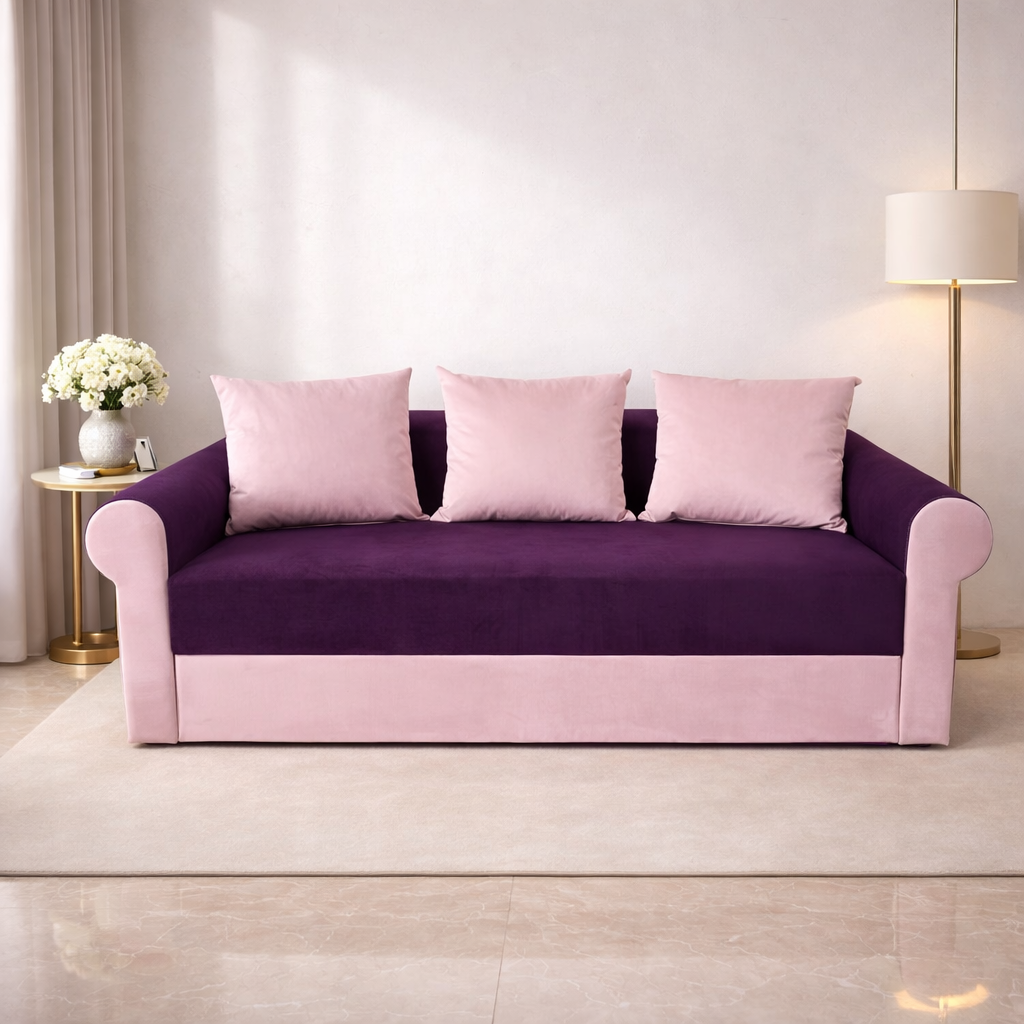 Canapea extensibilă 3 locuri – Ana cu tapițerie din stofă