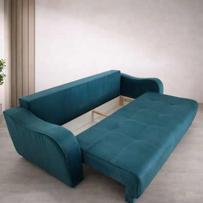 Canapea extensibilă 3 locuri – Andreea cu tapițerie din stofă