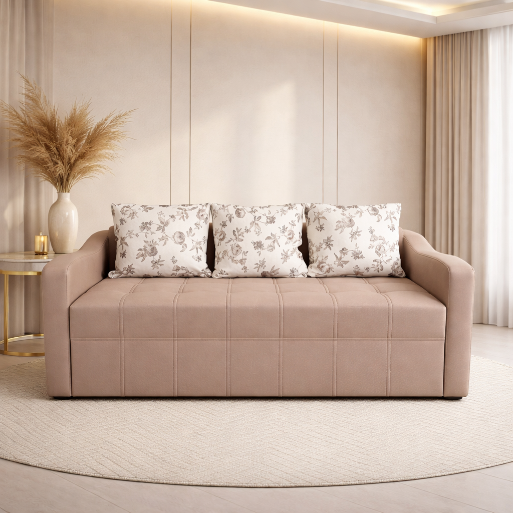 Canapea extensibilă 3 locuri – Vlad cu tapițerie din stofă