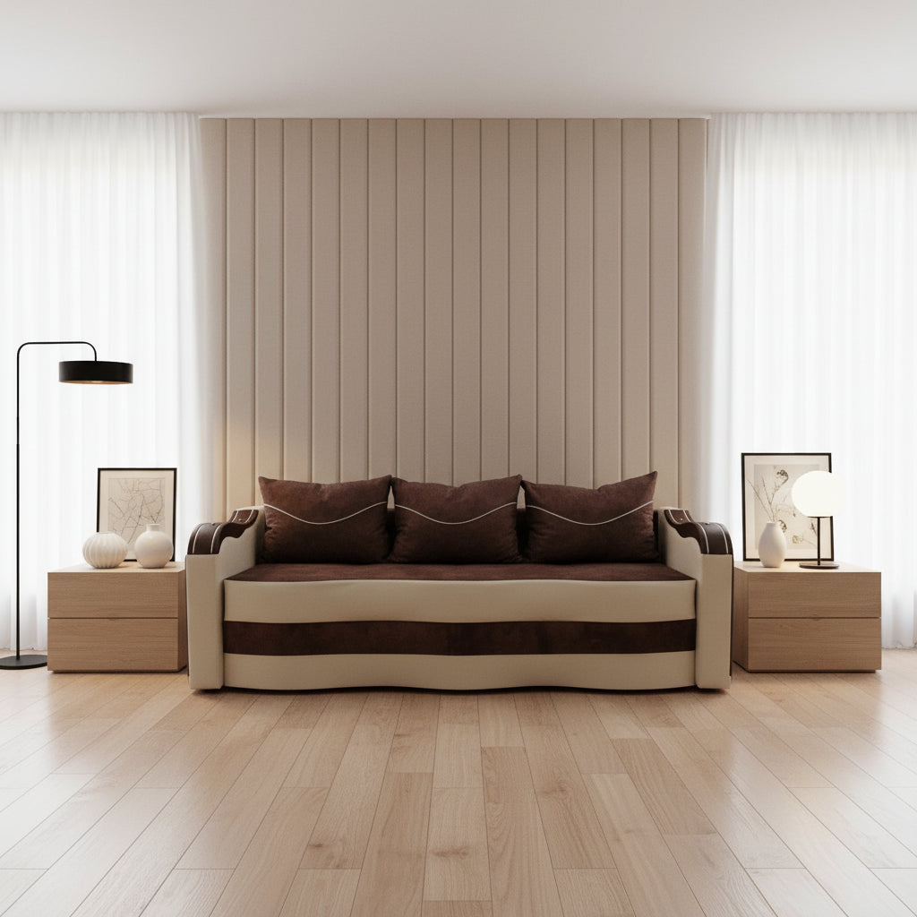 Canapea extensibila 3 locuri - Maia cu tapiterie din stofa