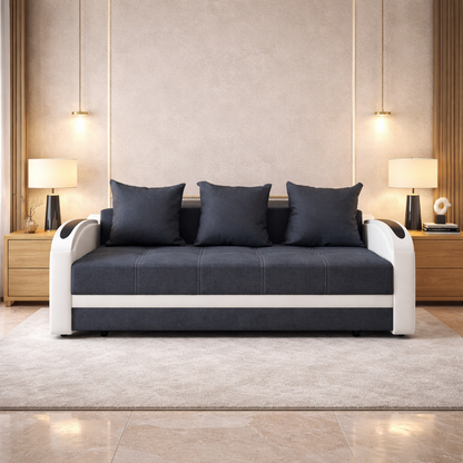 Canapea extensibilă 3 locuri – Petra cu tapițerie din stofă