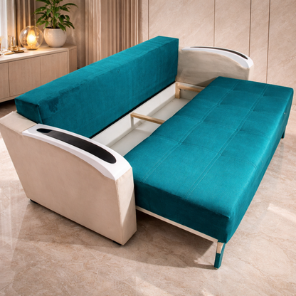 Canapea extensibilă 3 locuri – Petra cu tapițerie din stofă