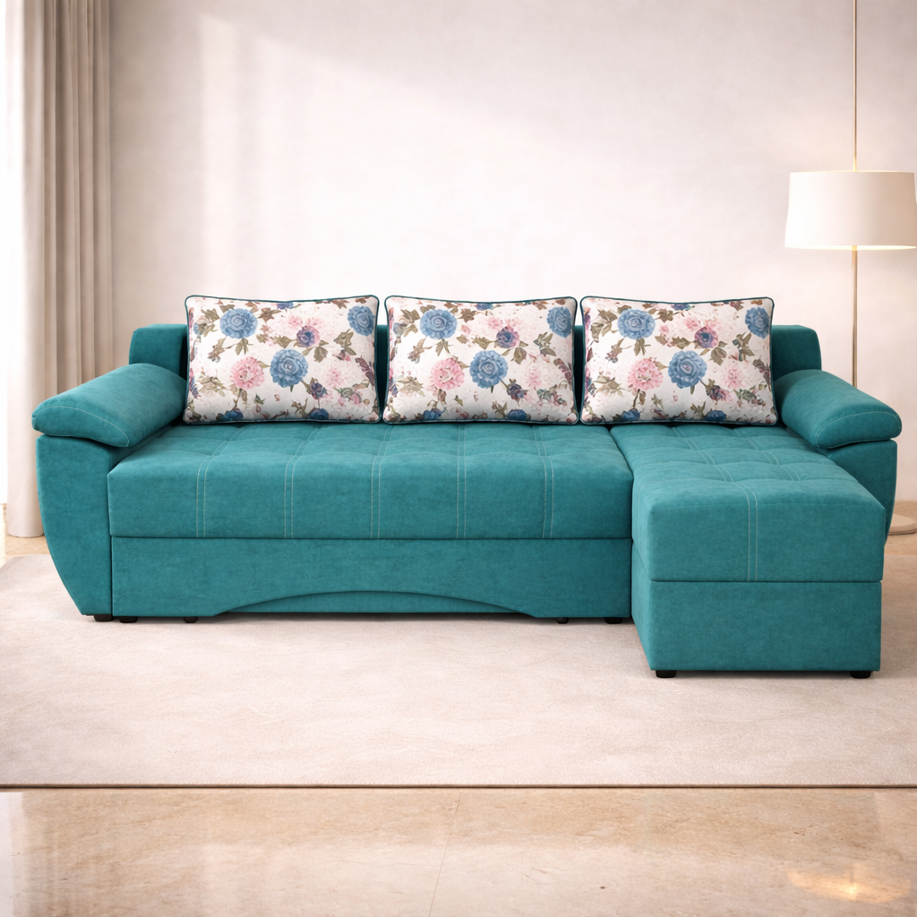 Coltar extensibil - Mara cu tapiterie din stofa