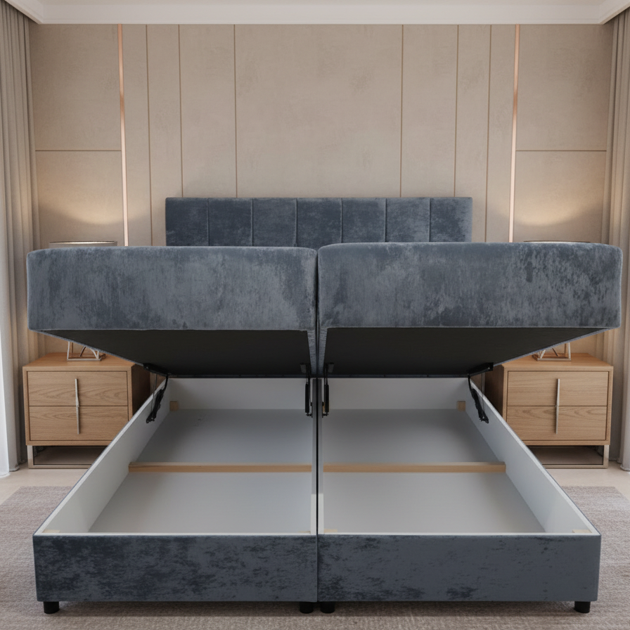 Pat Tapițat - Marco cu Somieră Dublă