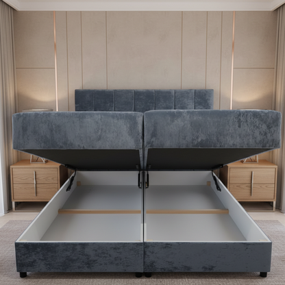 Pat Tapițat - Marco cu Somieră Dublă