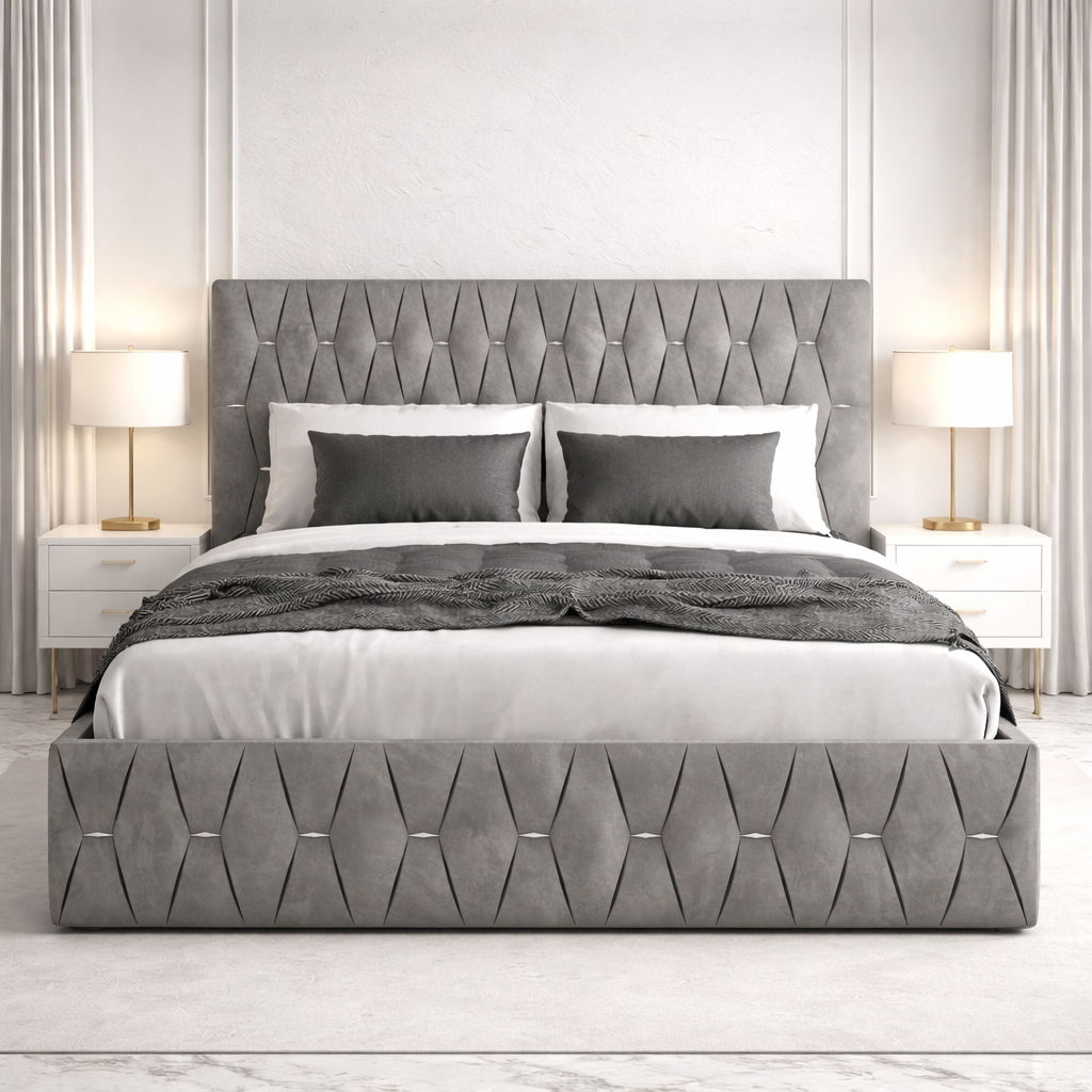 Pat tapițat - Diamond    (FARA SALTEA)