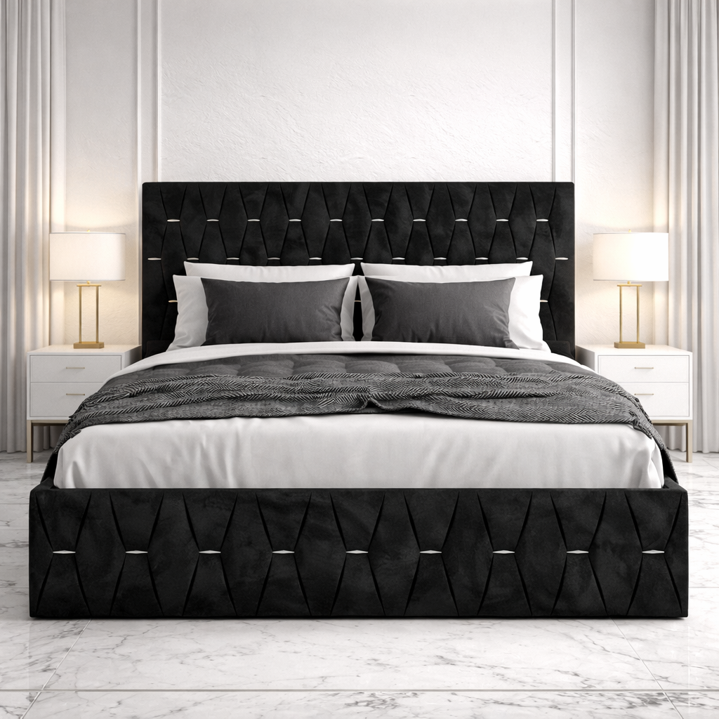 Pat tapițat - Diamond    (FARA SALTEA)