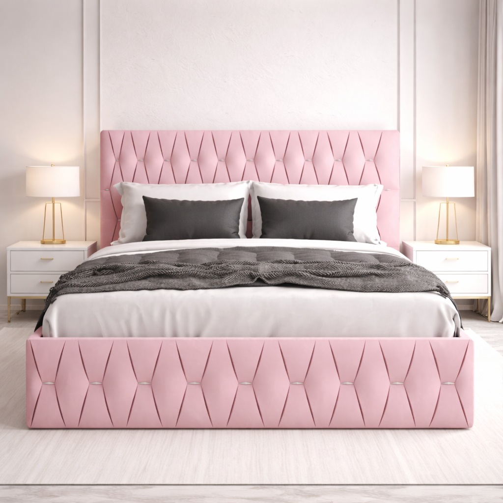 Pat tapițat - Diamond    (FARA SALTEA)