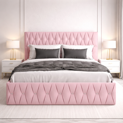 Pat tapițat - Diamond    (FARA SALTEA)