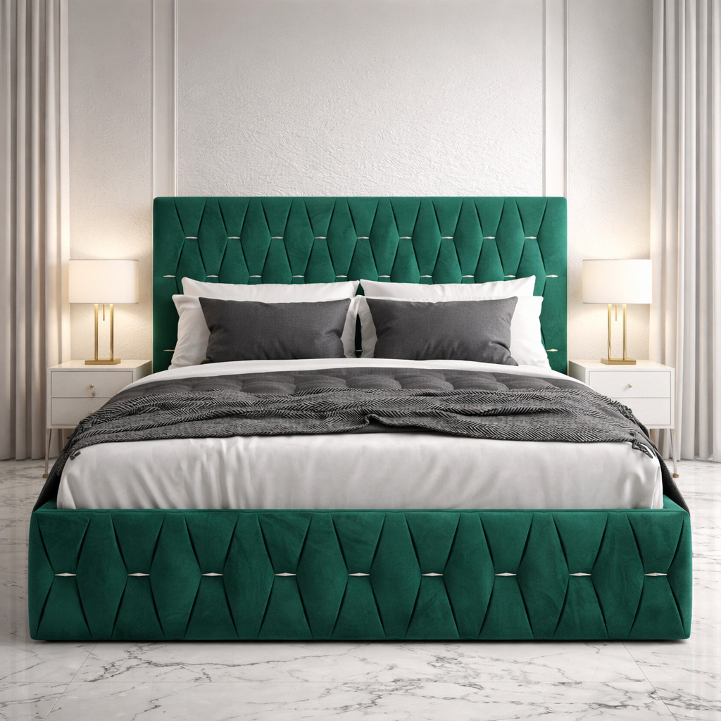 Pat tapițat - Diamond    (FARA SALTEA)