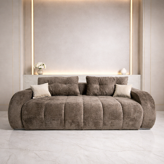 Canapea extensibilă 3 locuri – Laura cu tapițerie din stofă