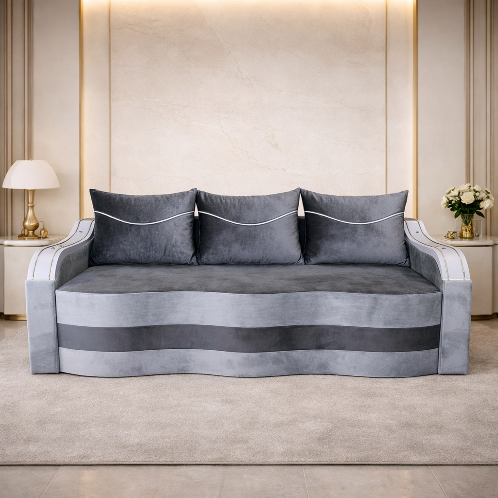 Canapea extensibila 3 locuri - Maia cu tapiterie din stofa