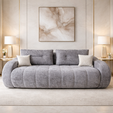 Canapea extensibilă 3 locuri – Laura cu tapițerie din stofă