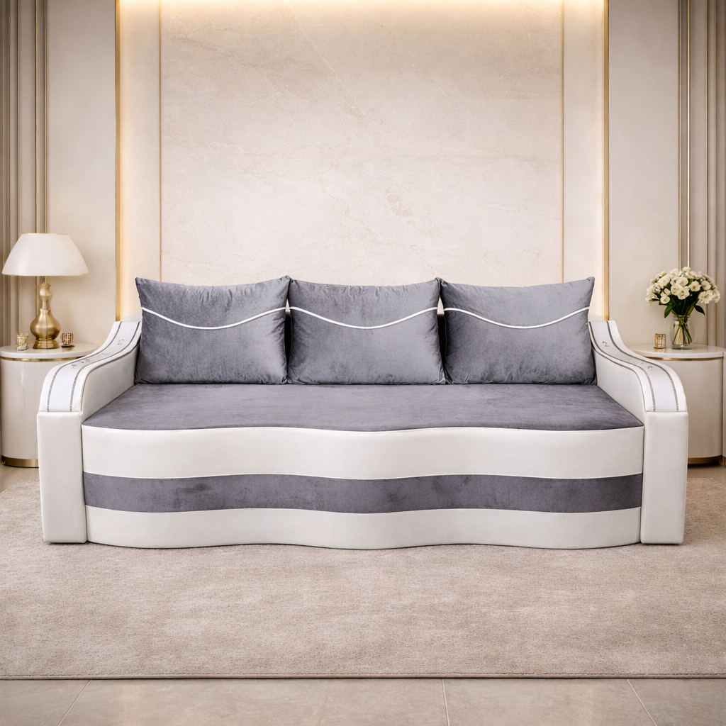 Canapea extensibila 3 locuri - Maia cu tapiterie din stofa