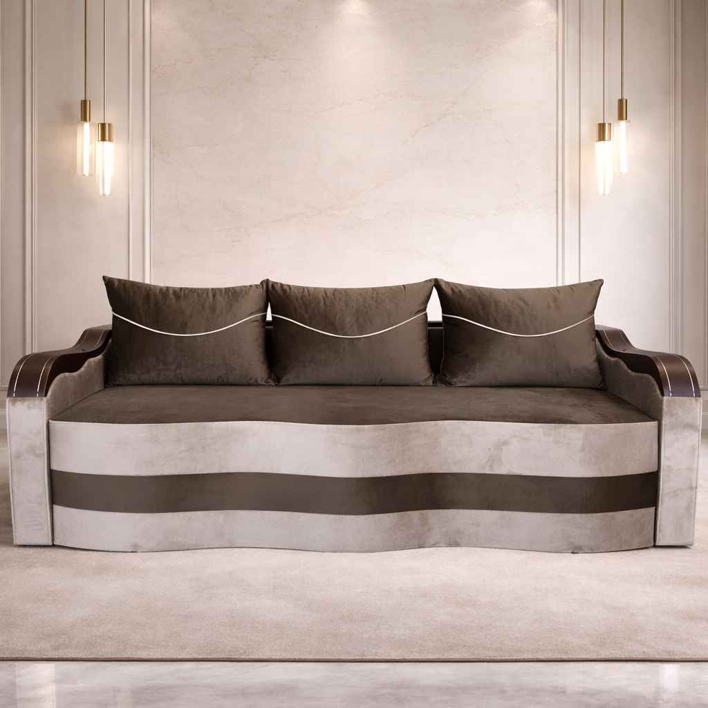 Canapea extensibila 3 locuri - Maia cu tapiterie din stofa