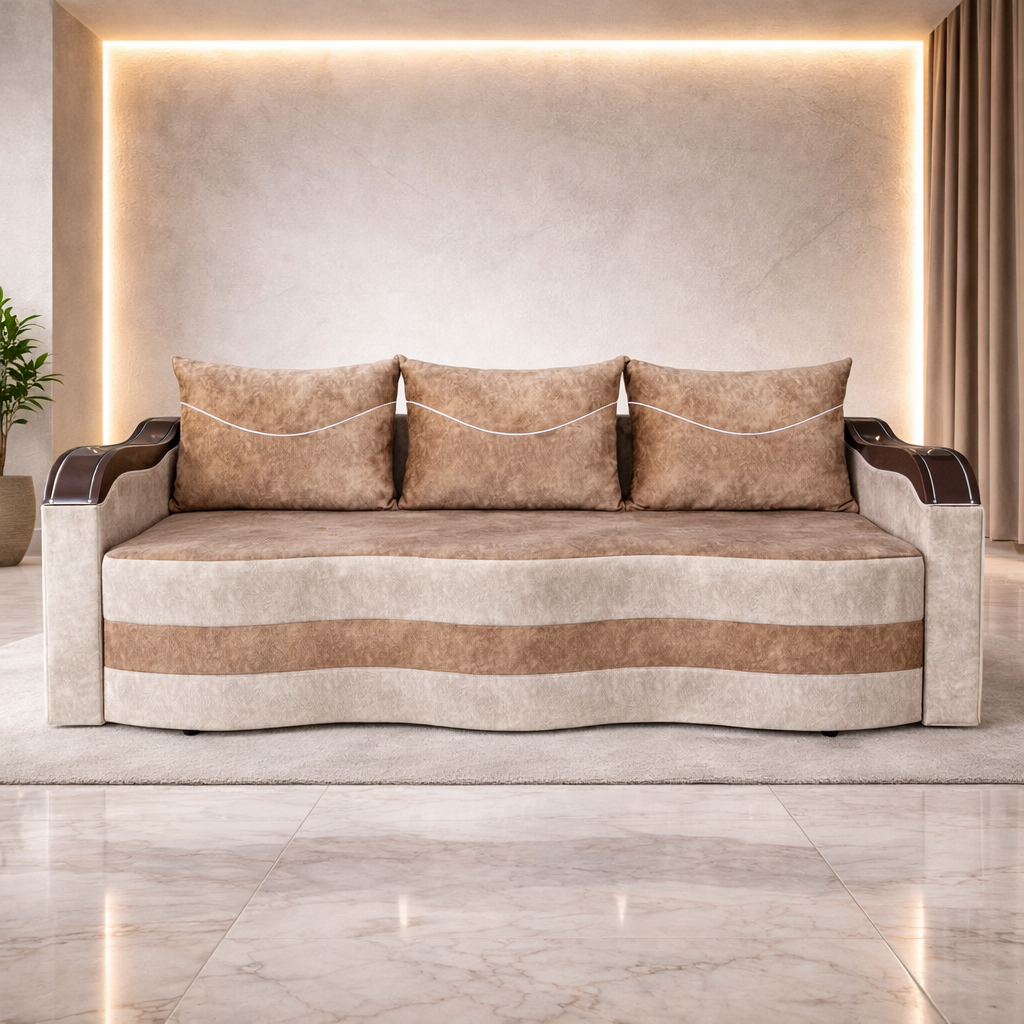 Canapea extensibila 3 locuri - Maia cu tapiterie din stofa