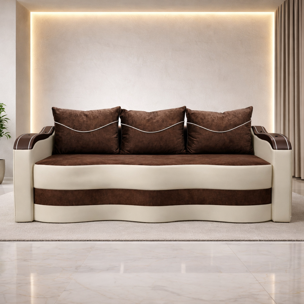 Canapea extensibila 3 locuri - Maia cu tapiterie din stofa