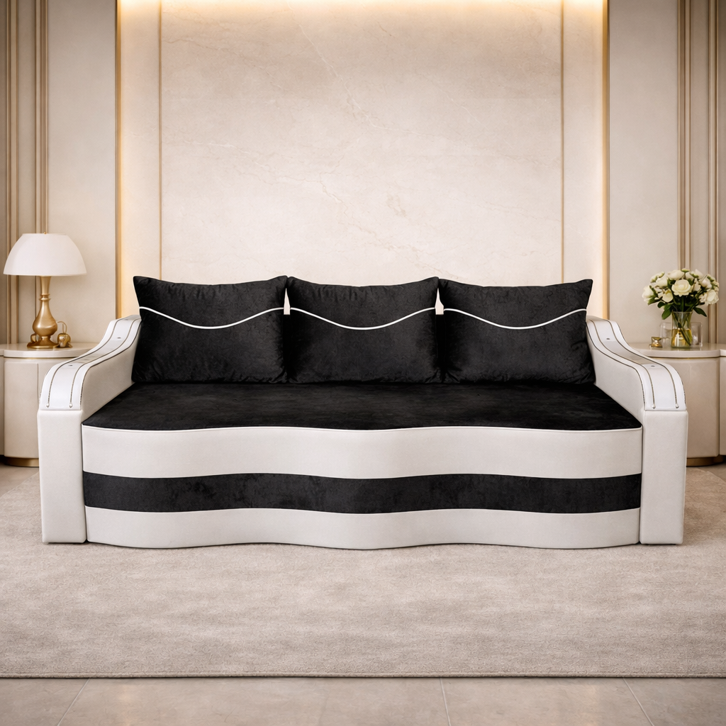 Canapea extensibila 3 locuri - Maia cu tapiterie din stofa