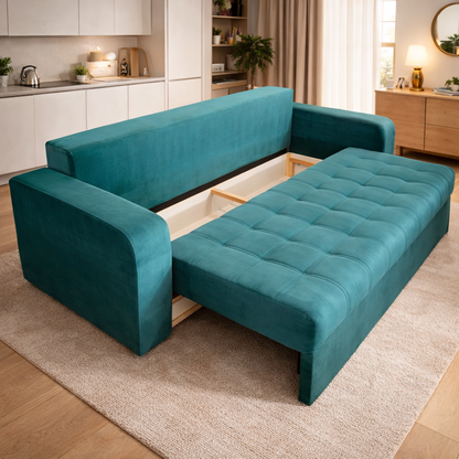 Canapea extensibila 3 locuri - Maria cu tapiterie din stofa