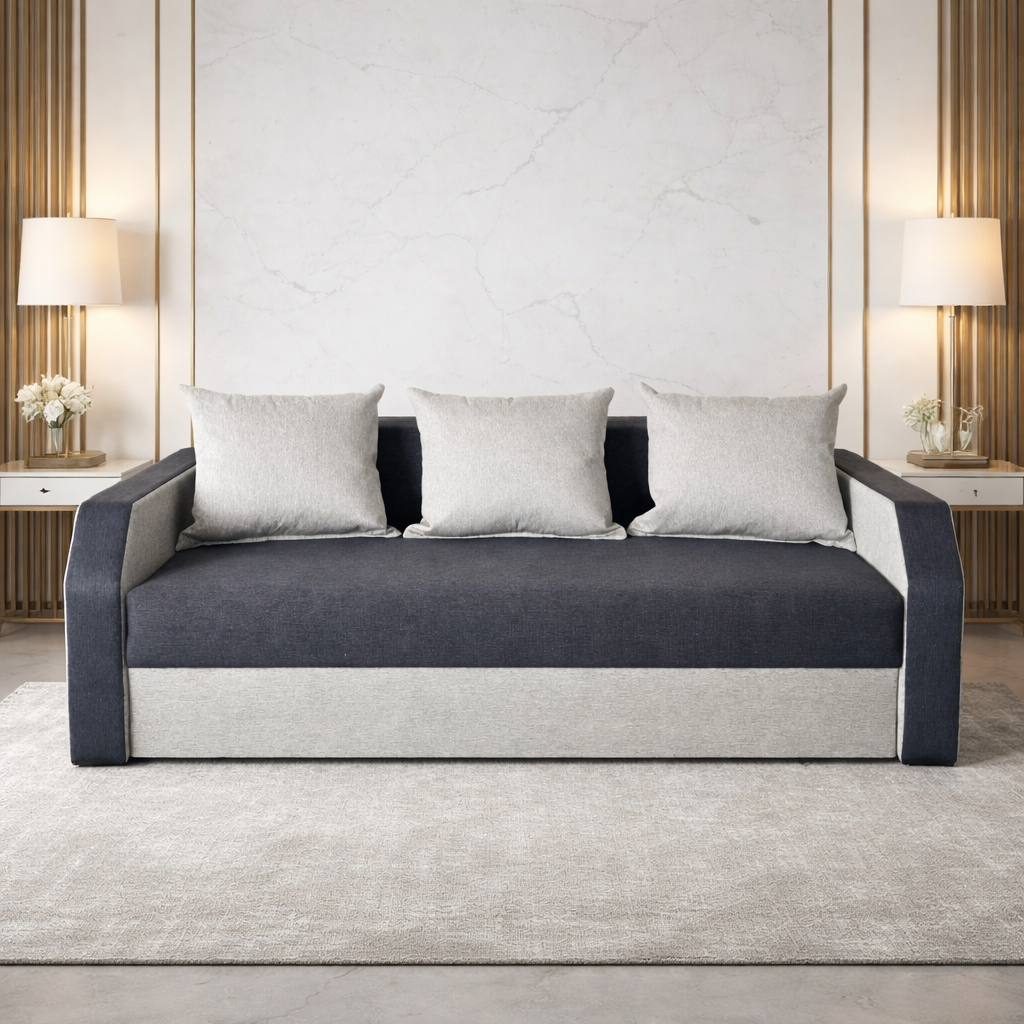 Canapea extensibilă 3 locuri – Mary cu tapițerie din stofă