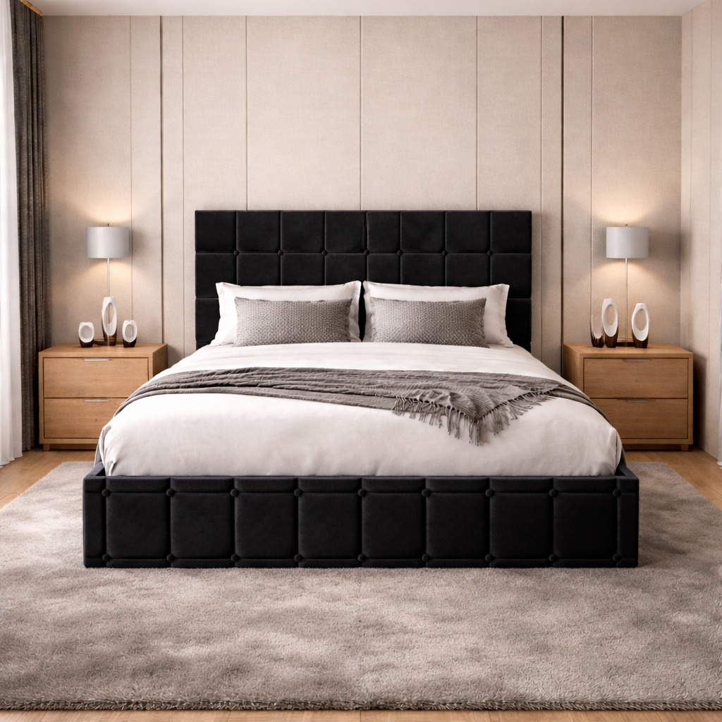 Pat tapițat - Milano (FARA SALTEA)