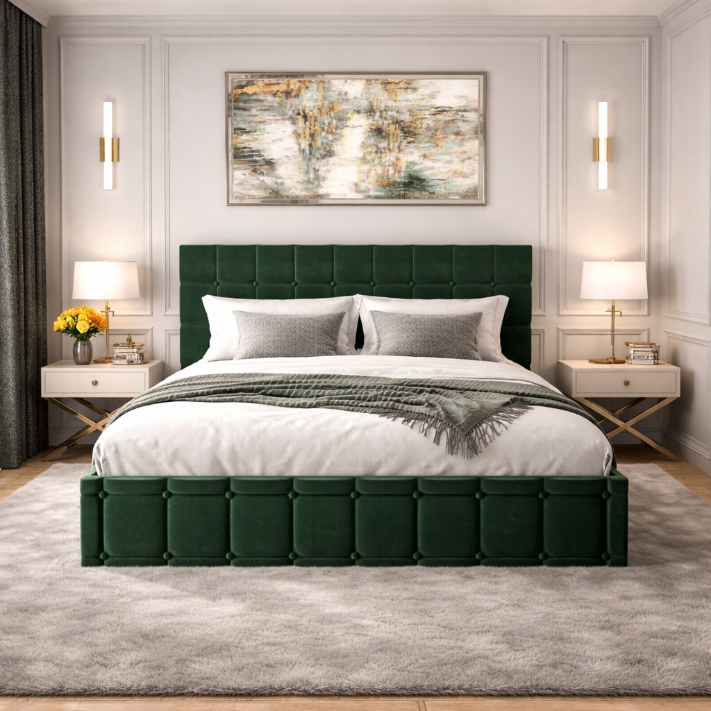 Pat tapițat - Milano (FARA SALTEA)