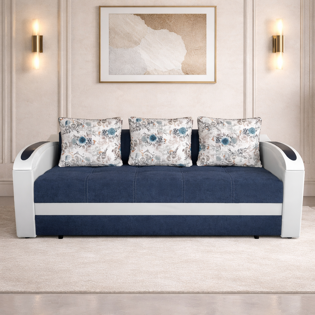 Canapea extensibilă 3 locuri – Petra cu tapițerie din stofă