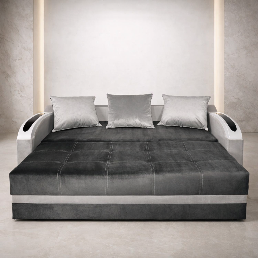 Canapea extensibilă 3 locuri – Petra cu tapițerie din stofă