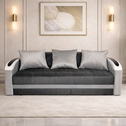 Canapea extensibilă 3 locuri – Petra cu tapițerie din stofă