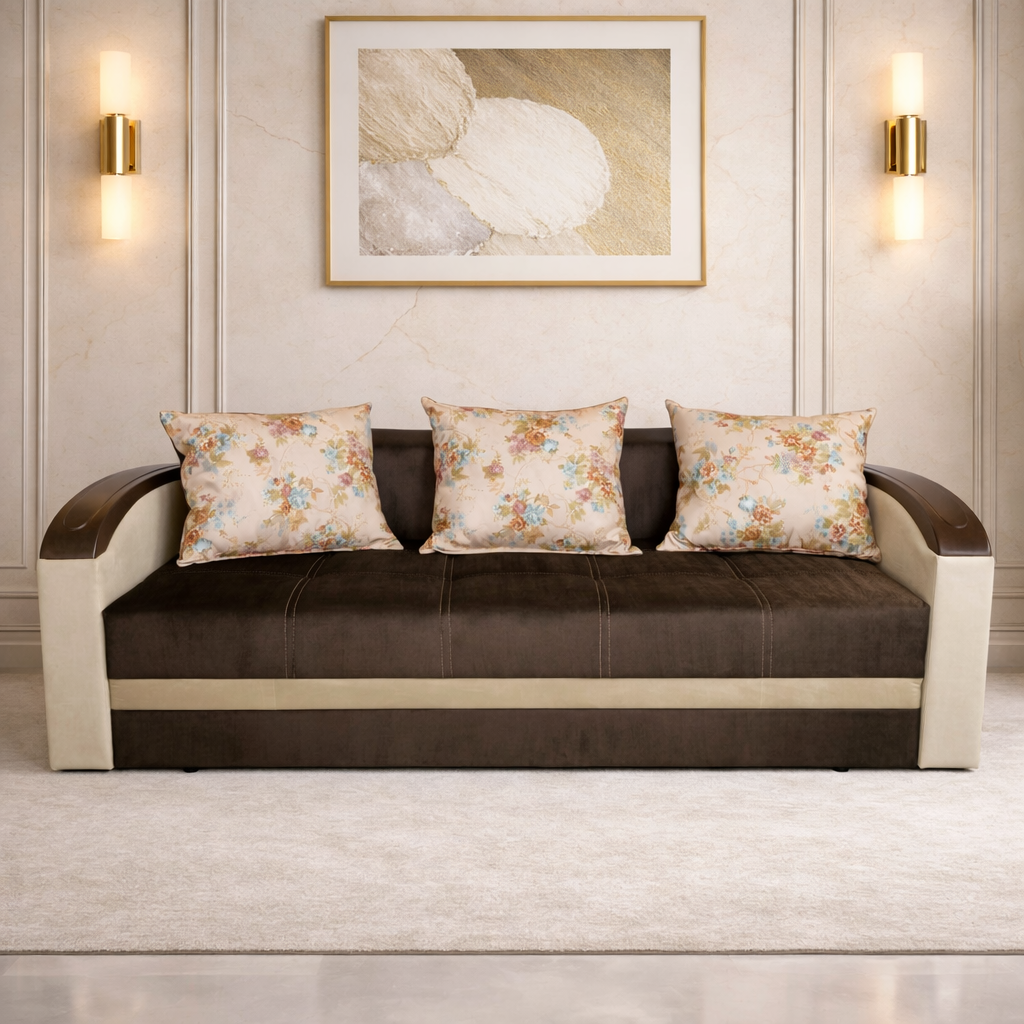 Canapea extensibilă 3 locuri – Petra cu tapițerie din stofă