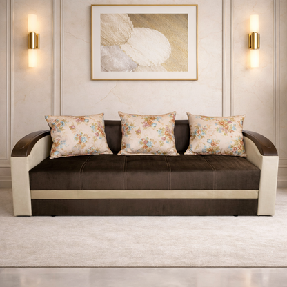 Canapea extensibilă 3 locuri – Petra cu tapițerie din stofă