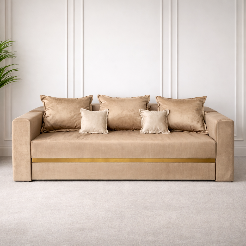 Canapea extensibilă 3 locuri – Rebeca cu tapițerie din stofă