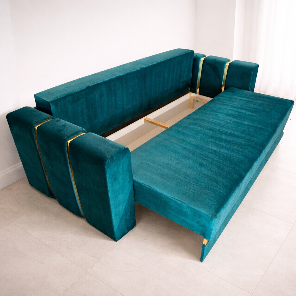 Canapea extensibilă 3 locuri – Rebeca cu tapițerie din stofă