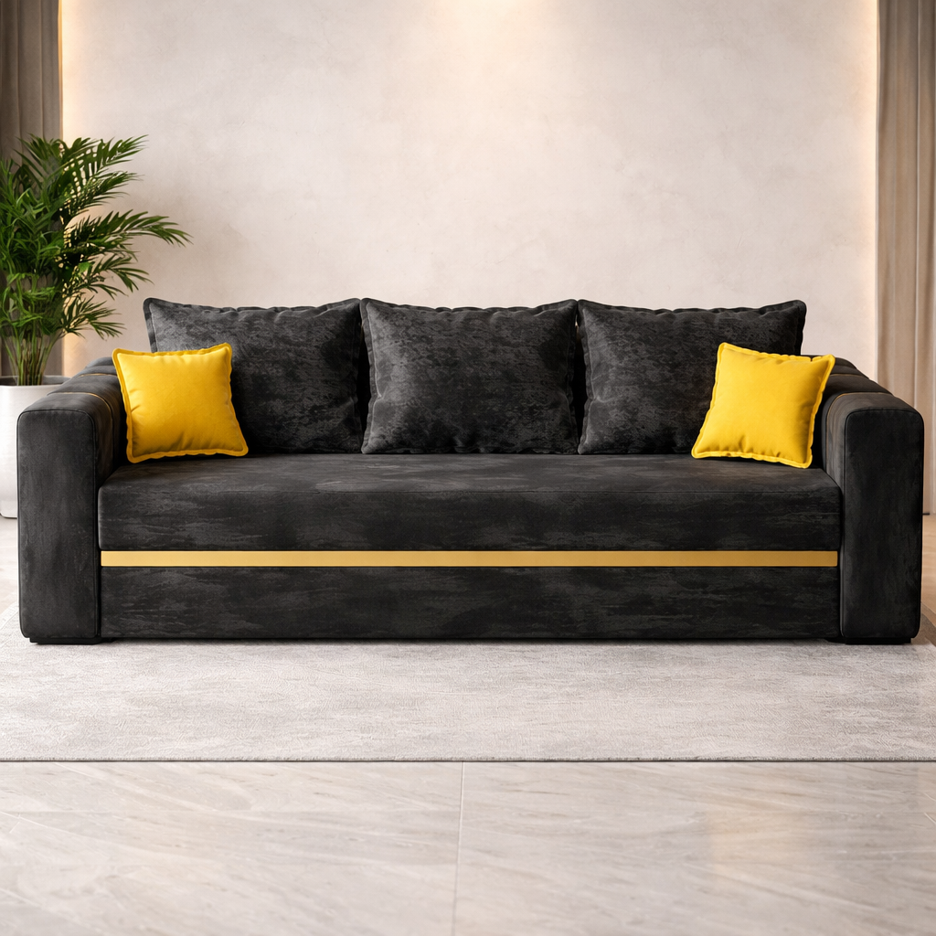 Canapea extensibilă 3 locuri – Rebeca cu tapițerie din stofă