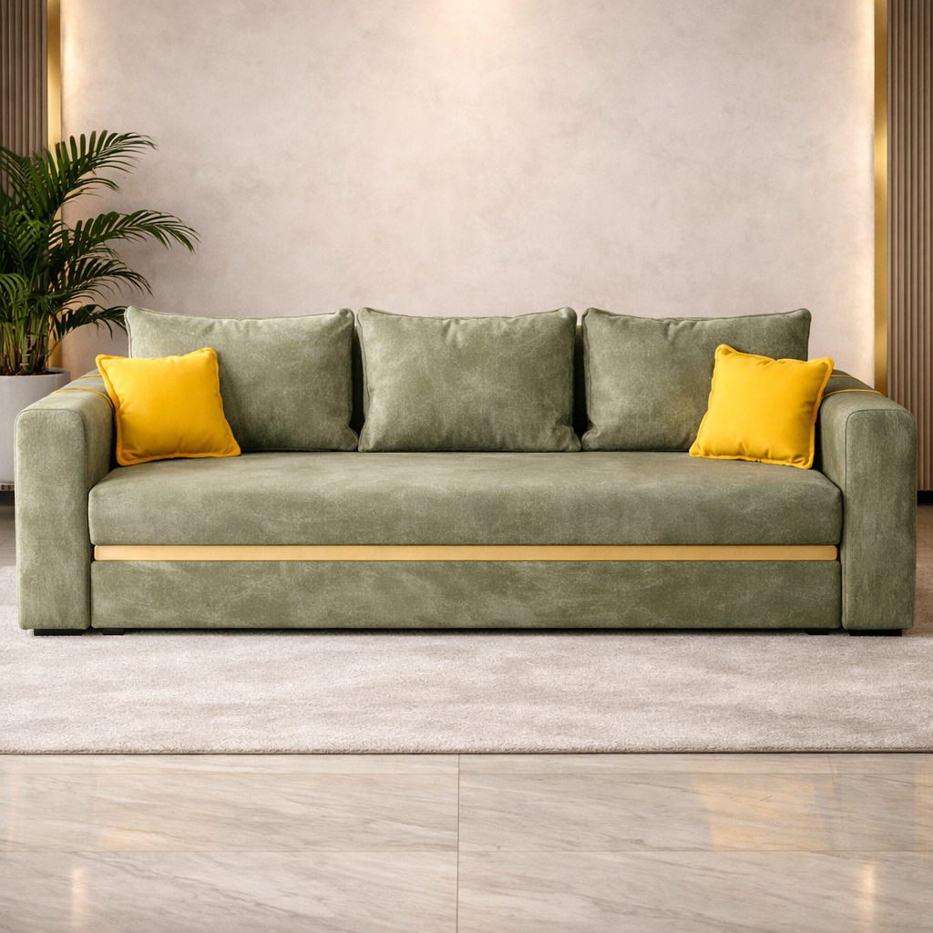 Canapea extensibilă 3 locuri – Rebeca cu tapițerie din stofă