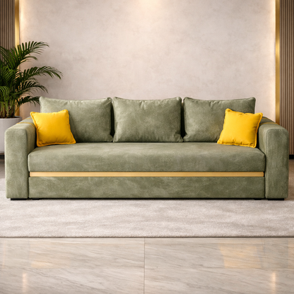 Canapea extensibilă 3 locuri – Rebeca cu tapițerie din stofă