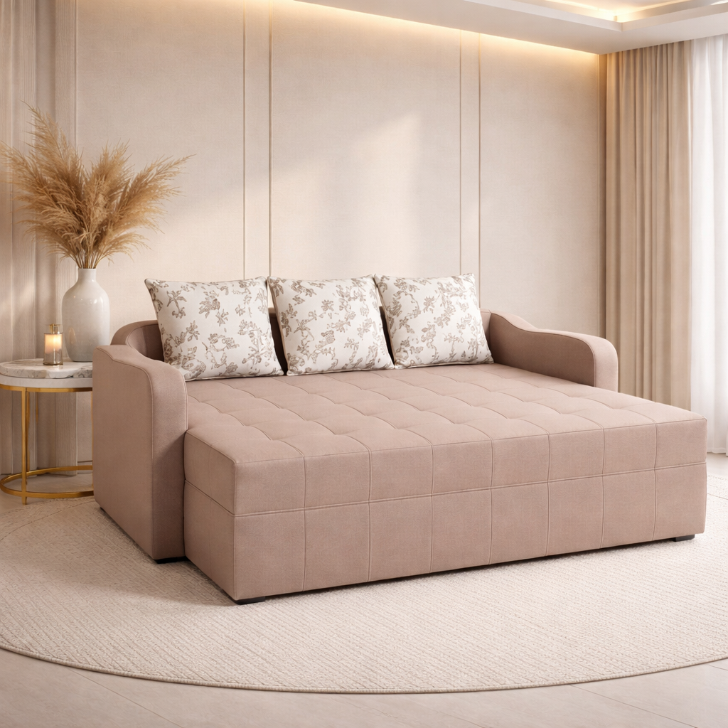 Canapea extensibilă 3 locuri – Vlad cu tapițerie din stofă